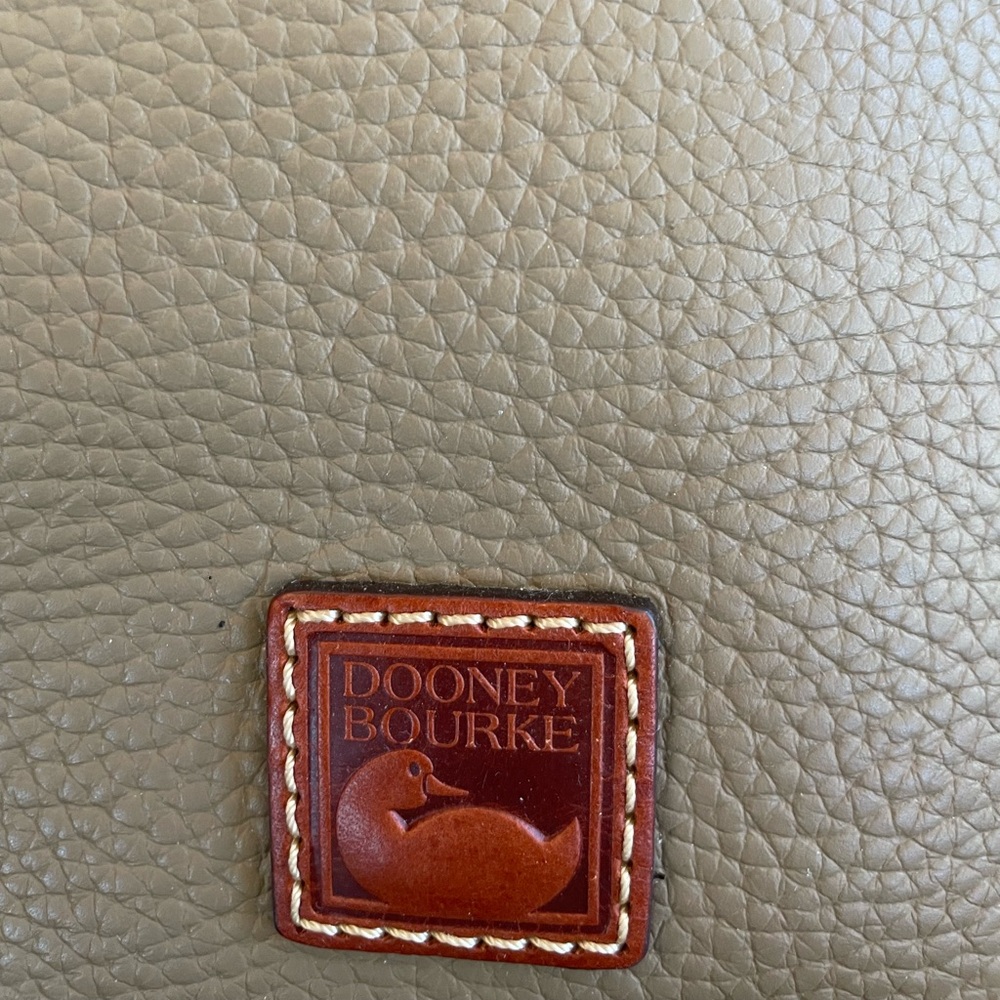 SOLD: Dooney & Bourke Pebble Grain Leather Hobo Shoulder Bag Taupe Grey Brown - Picture 5 of 9